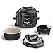 Ninja Foodi 7-in-1 Programmable Pressure Fryer, Slow Multi Cooker with TenderCrisp Technology, 5 Pot, 3-qt. Air Fry Basket (OP101), 5-Quart, Black/Gray (Renewed)