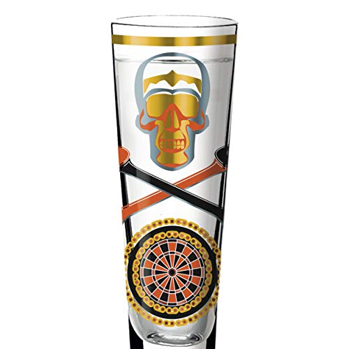 RITZENHOFF Black Label Crystal Shot Glass by Debora Jedwab 40ml with 5 Shot Lids