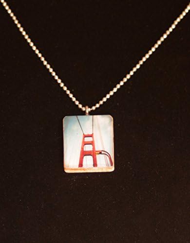 Scrabble Tile Golden Gate Bridge Pendant