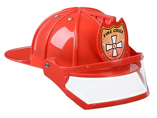 Aeromax Firefighter Helmet with movable visor, RED, Adjustable Size