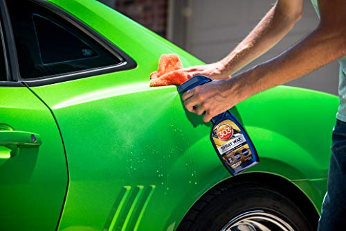 303 SPRAY WAX – QUICK AND EASY SPRAY ON CAR WAX – LASTS UP TO 90 DAYS – USE ON WET OR DRY SURFACES – NATURAL AND SYNTHETIC PROTECTION – CARNAUBA WAX FORMULATION, 16 FL. OZ, BLUE