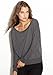 Bella Ladies Elizabeth Long-Sleeve dolman sleeves Top, black, XX-Large