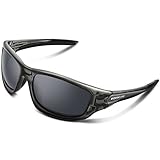 Torege Polarized Sports Sunglasses For Man Women Cycling Running Fishing Golf TR90 Unbreakable Frame TR011 (Transparent Grey&Grey lens)