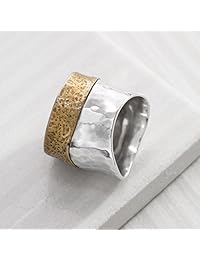 Silpada 'Rain or Shine' anillos de plata esterlina y bronce