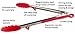 Stainless Steel Tongs Set of 3 by Smart Chef - Silicone Tipped to Protect Cookware & Grasp Food Firmly - Soft, Durable, Heat- & Germ-Resistant