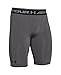 Under Armour Men's HeatGear Armour Compression Shorts – Long, Carbon Heather/Black, Large
