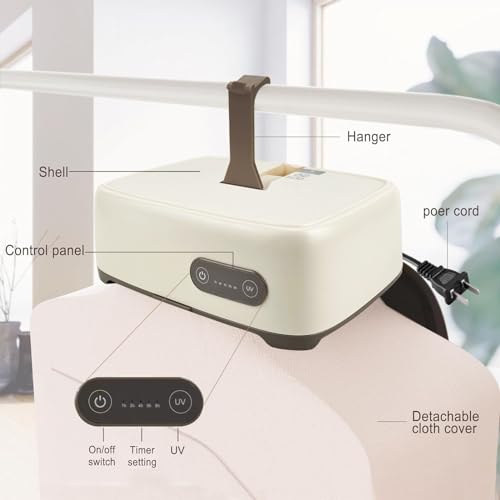 Portable Clothes Dryer, Mini Laundry Dryers 20min-2H Quickly Drying, Mini Dryer Machine with 1-8H Timing Function Equipped, with Hook, Dry Bag, Low Noise, for Apartment, Dorm, RV, Light Clothes