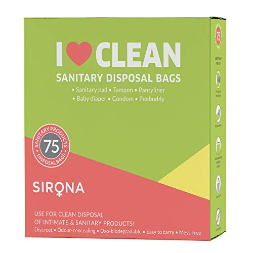 Sirona Sanitary Disposal Bags 75 Bags for Discreet Disposal of
