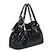 Color Scissor Women's Glitter Casual Style Tassel Shoulder Handbags Top-Handle Bags Girl Purse Black-1