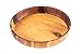 Falin & Lenin's Wood Serving Plate, Crafted Natural Wood Round Serving Tea Tray Salad,Fruit Dessert Cake Snack,Large Platter, 14