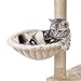 FEANDREA Cat Tree with Scratching Board, Basket Lounger and Large Cave UPCT60M