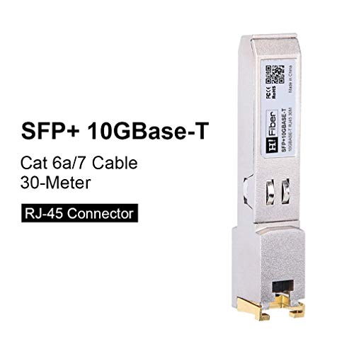 SFP+10GBASE-T Transceiver Copper RJ45 Module Compatible for Cisco SFP-10G-T-S, QNAP, D-Link, TP-Link, Unifi, Linksys, Supermicro, Reach 30m, for Data Center, Switch, Router