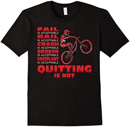 Mens Never Quitting Downhill Mountain Bike Enduro MTB T Shirt Small Black