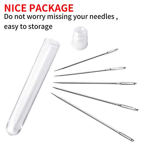 erduoduo 60 Pack Sewing Needles (Large Eye) Embroidery Needles for