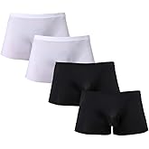 LSAMDIR Men's Silky Underwear Trunks Rather Transparent Boxer Briefs Short Leg
