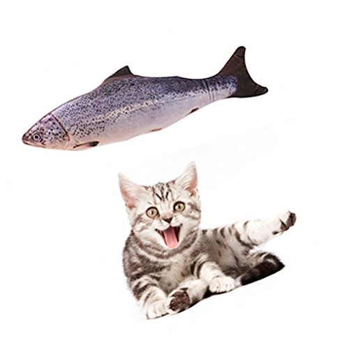 SAVING NOW Salmon Catnip Toy Cat Fish Toy Cat Supplies Catnip Kicker Toys 7.8in