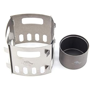 TOAKS Titanium alcoholoven en -standaard, camping survival outdoor travel