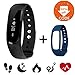 Heart Rate Fitness Tracker,CAMTOA ID101HR Wireless Fitness Monitor,Smart Bracelet,Bluetooth 4.0 Heart Rate monitor-Waterproof IP67,Sleep Monitor,Notification Alerts Wristband for Android IOS Phones