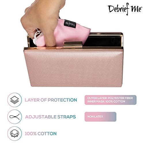 THE EVERYDAY FACE MASK by Debrief Me - Latest Cutting-EdgeReusable, Portable, Foldable, Lightweight 100% Cotton Dust Mask for Sensitive Skin Gardening Mowing Nail Tech Cleaning Saw Dust(Light Pink)