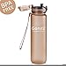 Gonex Sports Tritan Water Bottle 32oz 1000ml, Leak Proof Flip Top Lid, Opens with 1-Click, Eco Friendly BPA-Free Plastic for Gym, Yoga, Running, Outdoors, Cycling, and Camping