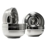 20 OZ Heat Insulated Double Walled Multipurpose Stainless Steel Bowls for Ice Cream, Cereal, Rice, Soup, Noodles, Salad, Kids Snacks, Prep Bowl for Healthy Meals, 5 Pieces per Pack