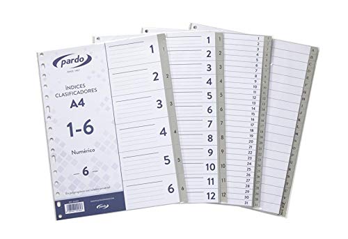 Pardo 658501 – PP Dividers Folio AZ, 20 Sheets