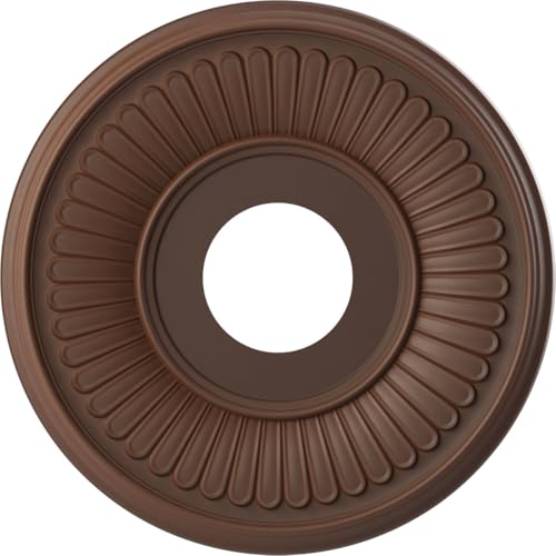 Ekena Millwork CMP13BEDRU Berkshire Thermoformed PVC Ceiling Medallion (Fits Ca…