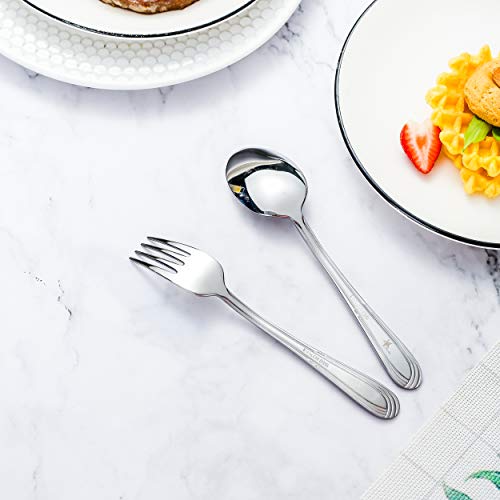 Avalon 24-Piece Silverware Set with Portable Storage Chest Box, High Grade 18/8 Stainless Steel Flatware Set, Service for 6, Mirror Polished Cutlery, Dishwasher Safe