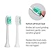 Aiyabrush Electric Toothbrush Sonic Rechargeable Toothbrush with 5 Brushing Modes 2 Replacement Heads 6 Hours Charge Minimum 100 Days Use (white)