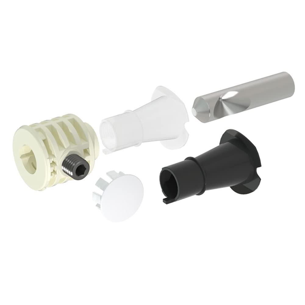 Fischer 9 B, WB 9B, Concealed Fixing for WC and Bidet, with Access from Below, 2 Devices wb9 b with Tube, White, 2 Black funnels, 2 Pipes No Kind, 34-47