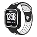 Joyozy Premium Silicone Bands Compatible with New Fitbit Versa Lite and Fitbit Versa Smartwatch with Protective Case Two-Color Perforation Breathable Sport Replacement Strap Bands for Women Men