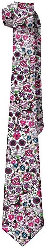 Sugar Skull Mexcian Tradition Men's Polyester Silk Wide Ties/Necktie/Necktie Ties