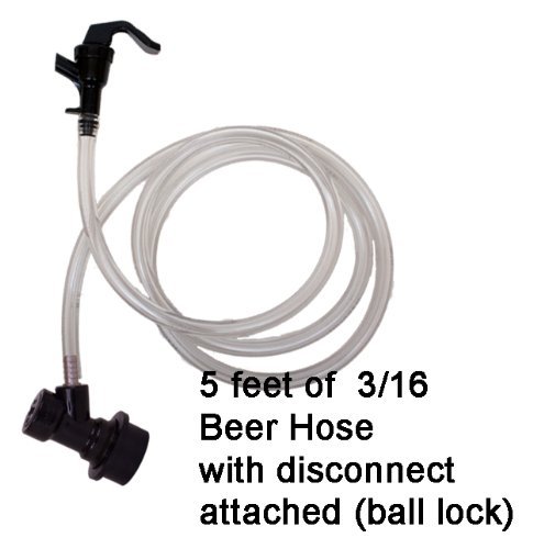 Draft Party Faucet, with 5 Foot Line, Ball Lock Disconnect