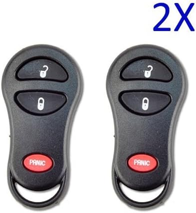 Lot of 2 PCS,New 3 Buttons Keyless Remote Key Shell Case For Chrysler Voyager Dodge Dakota Jeep Cherokee No Chips Inside