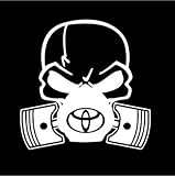 CCI Toyota Gas Mask Decal Vinyl Sticker|Cars Trucks Vans Walls Laptop| White |5.5 x 5.5 in|CCI540