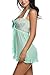 Avidlove Women Sexy Nightwear Halter Lace Strap Chemise Babydoll Lingerie Set Green