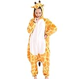 Afoxsos Women's Soft Fleece Animal Cartoon Onesie Adult Pajamas Size M Leopard