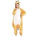 Afoxsos Women's Soft Fleece Animal Cartoon Onesie Adult Pajamas Size M Leopard