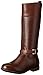 Tommy Hilfiger Kids Andrea Signature Riding Boot (Toddler/Little Kid/Big Kid),Dark Brown/Cognac,5 M US Big Kid