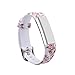 I-SMILE Newest Replacement Wristband with Secure Clasps for Fitbit Alta Only(No Tracker, Replacement Bands Only) (White Flowers)
