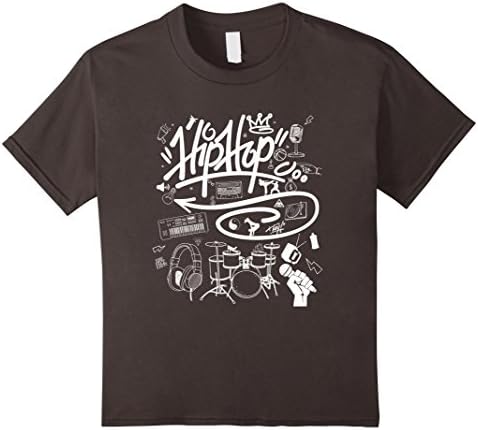 unisex-child I Love Hip Hop Music T Shirt Graffiti Street Art Design 8 Asphalt