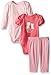 The Children's Place Baby Girls 3-Piece Clothing Set, Cat & Heart (Fleur Pink), 3-6 Months