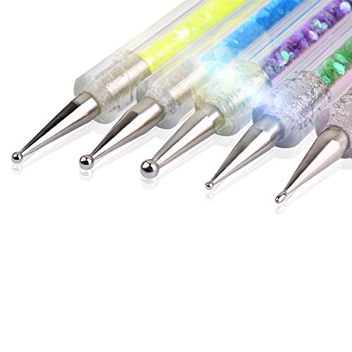 image for Waldd 5 Pieces Nail Art Point Drill Drawing Brush Pen Manicure Care To