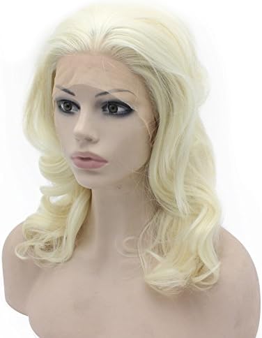 Iwona medium long stylish wig wavy silver white two tone wet wavy wig - Image 5