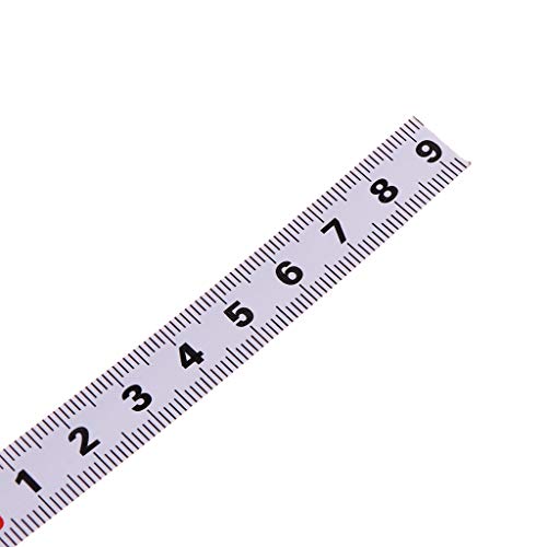 Hacloser Miter Track Tape Measure Self Adhesive Metric Steel Ruler Miter Saw Scale for T-Track Router Table Saw Band Track Stop Saw Woodworking Tool 1/2/3/5M (Middle to Both Sides, 2M)