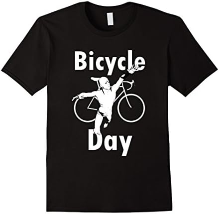 Mens Bicycle Day Shirt Albert Hoffman Shirt April 19th Medium Black