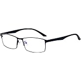 ALWAYSUV Retro Black TR90 Full Frame Nearsighted Myopia Shortsighted Glasses Transparent Lens Distance Glasses For Women/Men (Black, -1.00, x)
