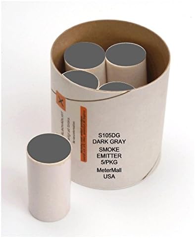MeterMall S105DG GRAY Colored Smoke Emitter Cartridges, 4 min, 2500 cu ft