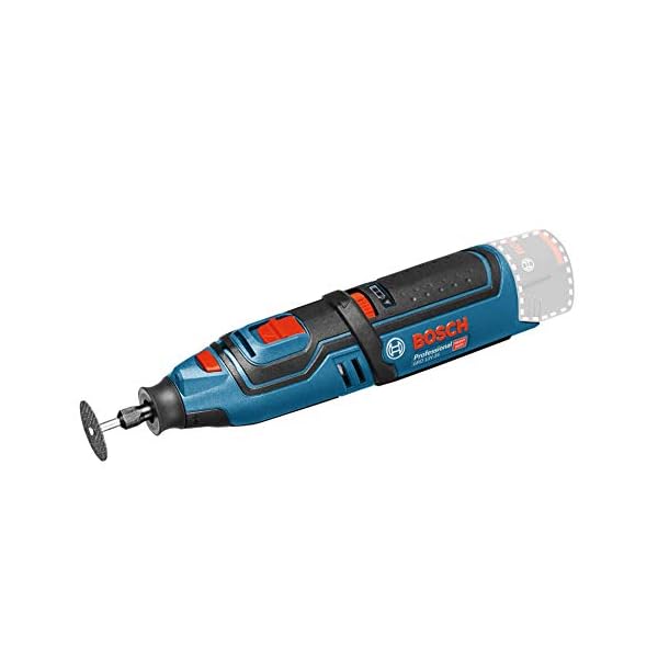 Bosch Professional 12V System Akku Rotationswerkzeug GRO 12V-35 (inkl. 5x Trennscheibe, ZubehÃ¶r Box, GehÃ¤useaufsatz, SchlÃ¼ssel, Spannzange, 2x Einlage, L-BOXX, ohne Akku/ LadegerÃ¤t) – Bild 5