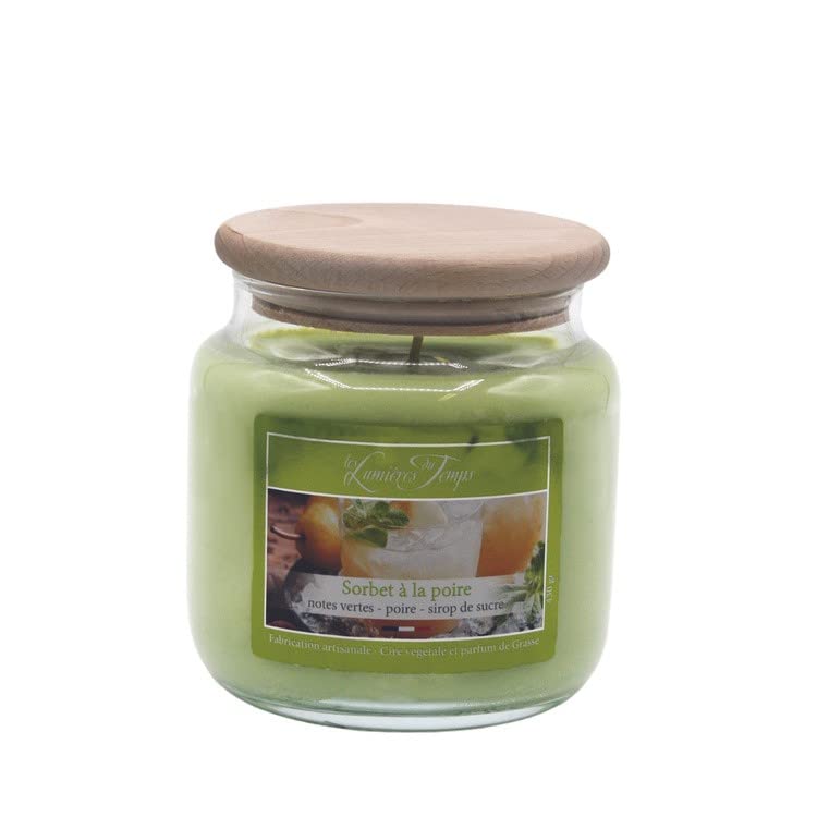 Les Lumirs du Temps Coloured Vegetable Wax 430 g Pear Sorbet
